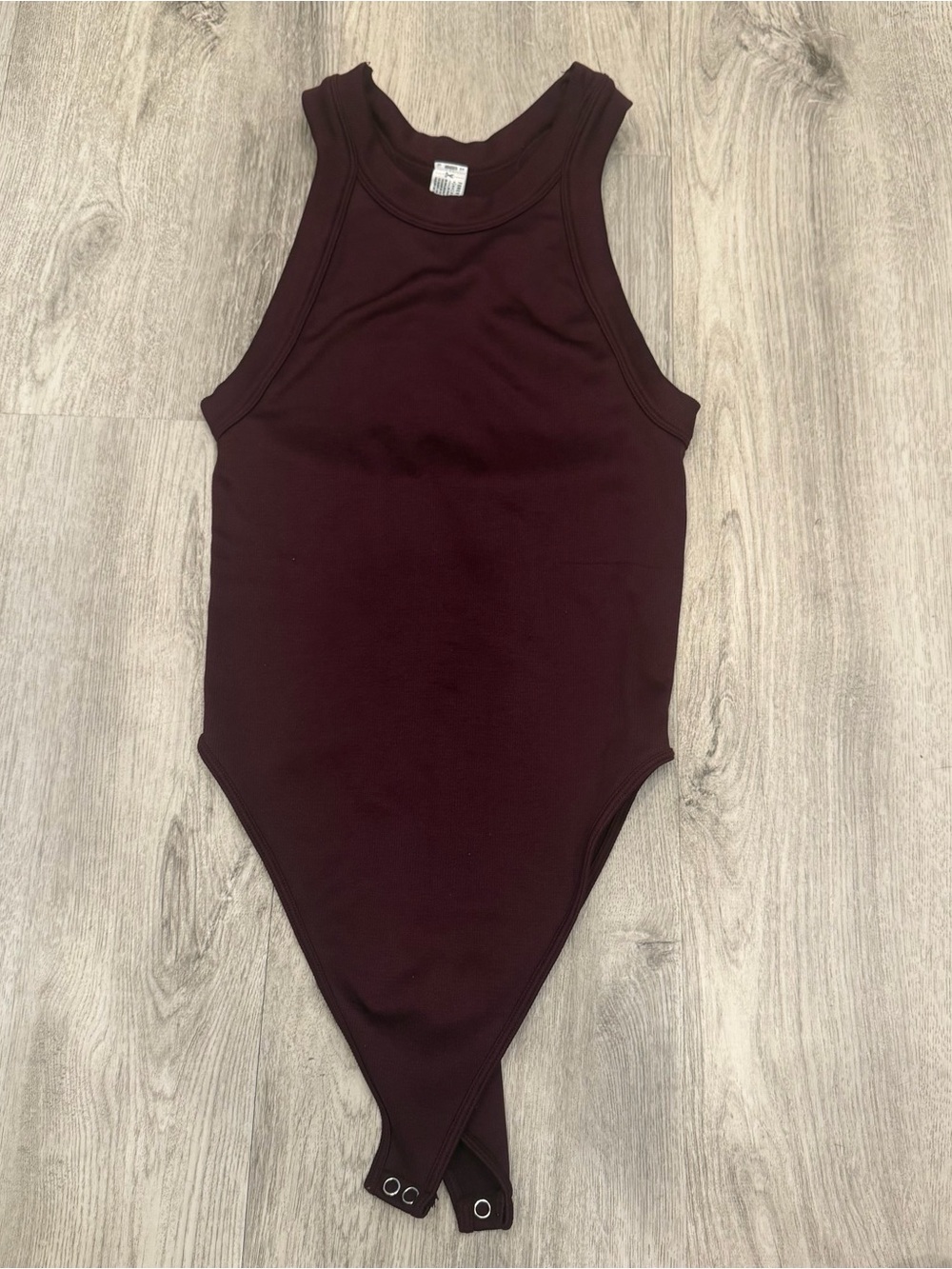 NWOT‎ Forever 21 Wine Ribbed High Neck Bodysuit Size Medium